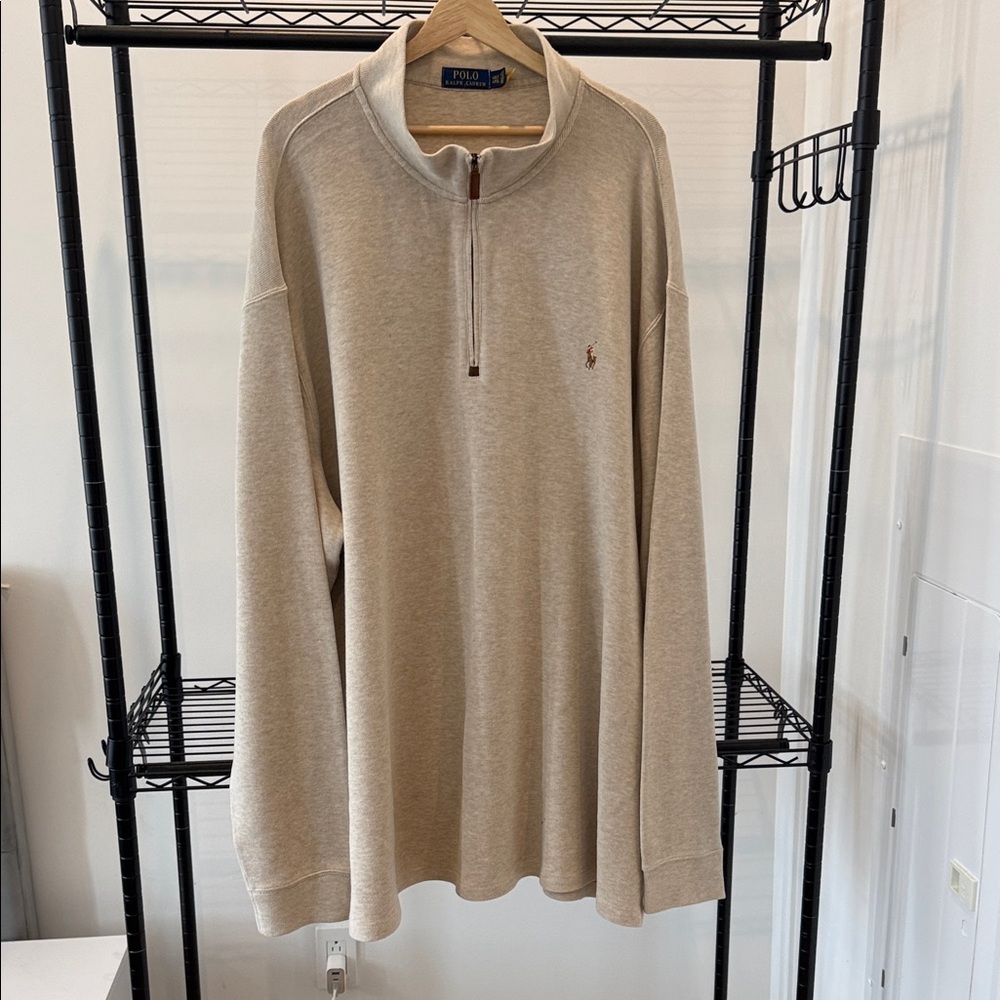 Polo by Ralph Lauren Light Tan Zip-Up Sweater